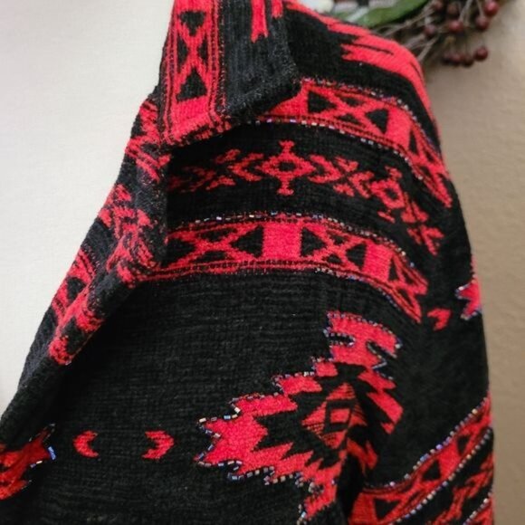 Southwest Jacket Women's Medium Black Red Country Western Rodeo Equestrian Barn - Picture 6 of 7